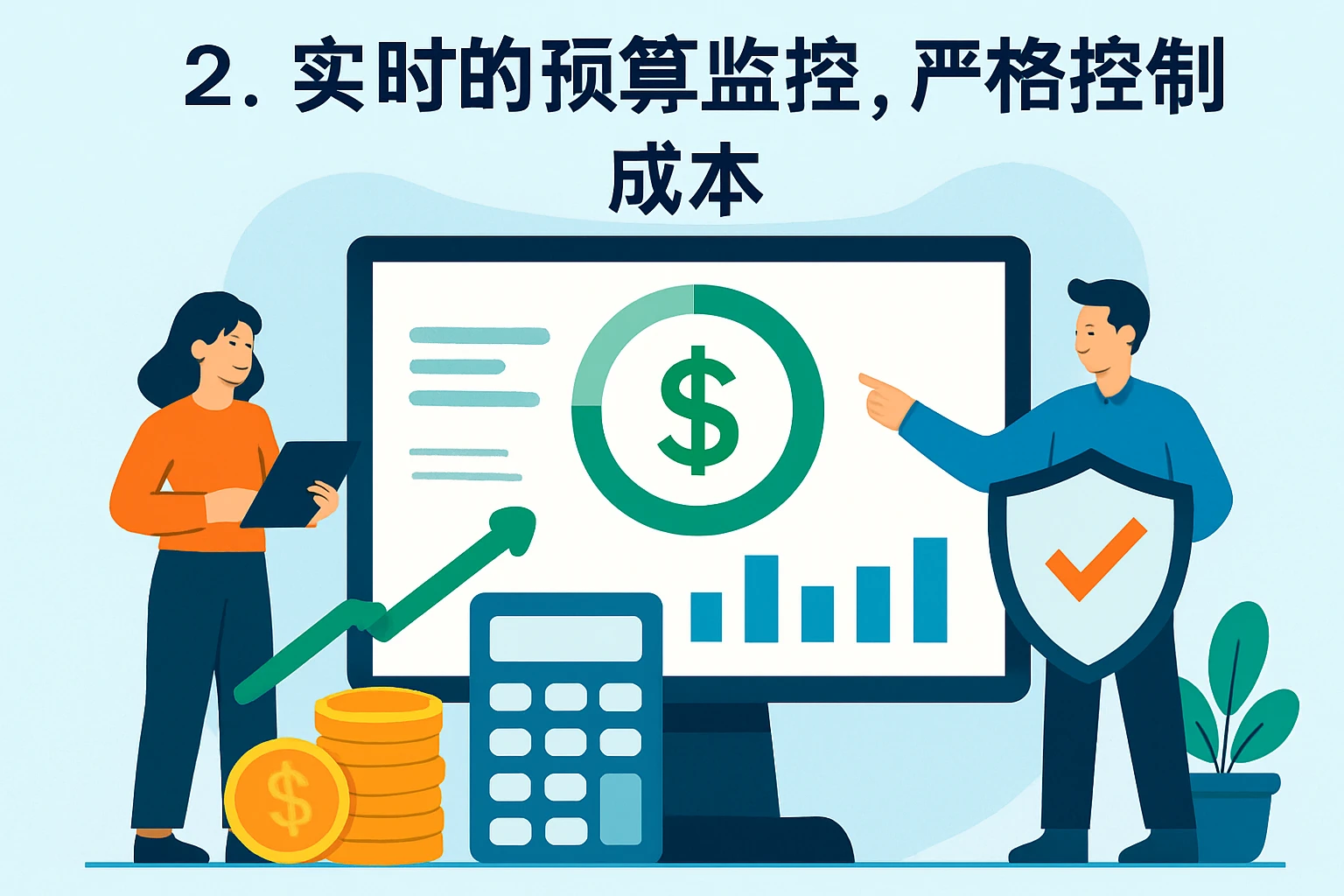 2. 实时的预算监控，严格控制成本
