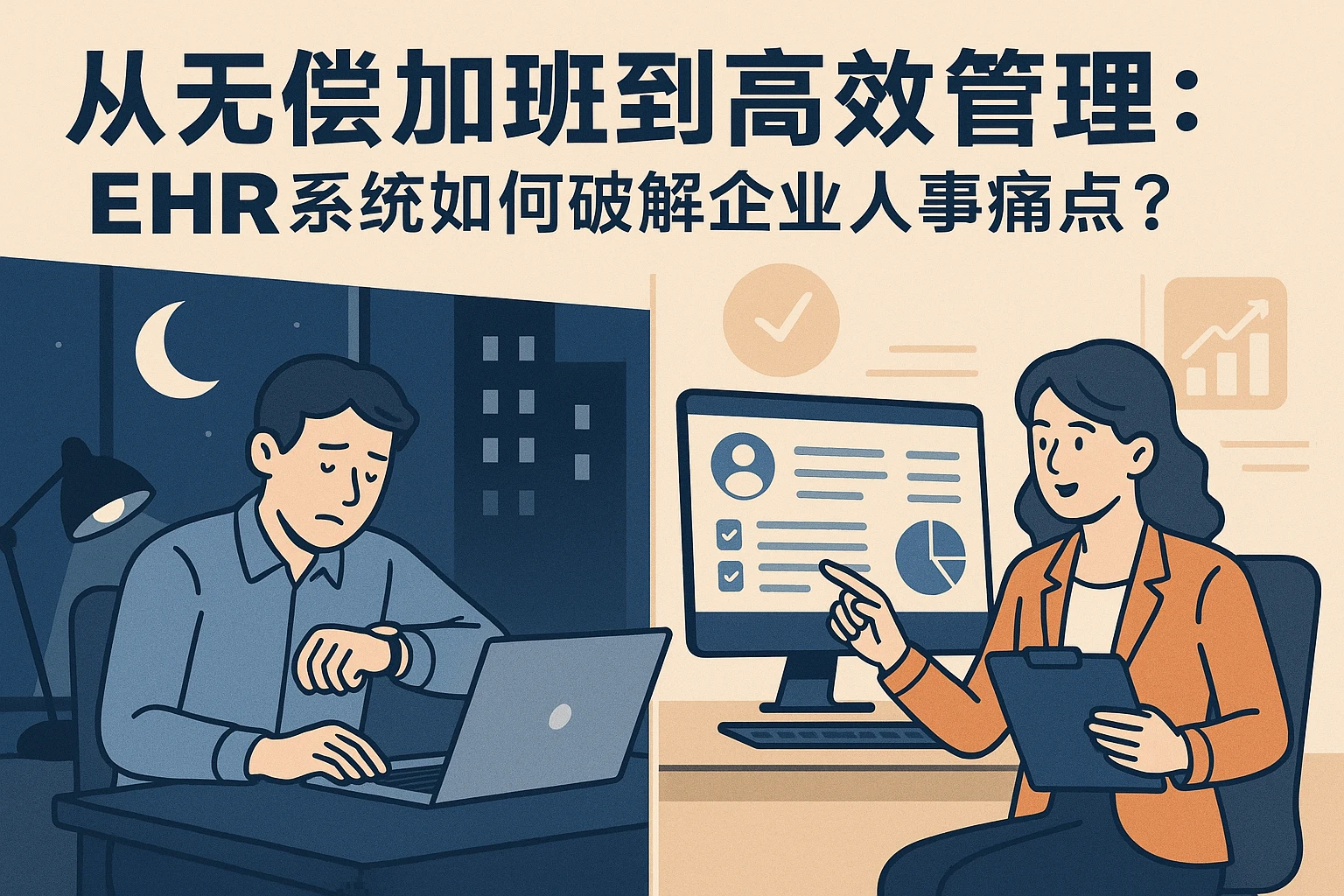 从无偿加班到高效管理：EHR系统如何破解企业人事痛点？