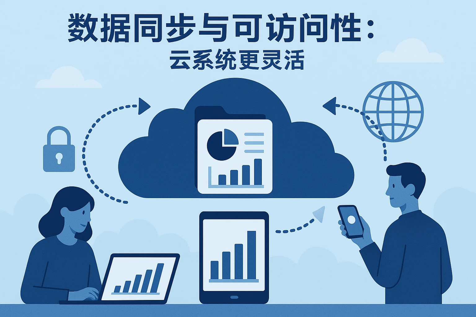 2. 数据同步与可访问性：云系统更灵活
