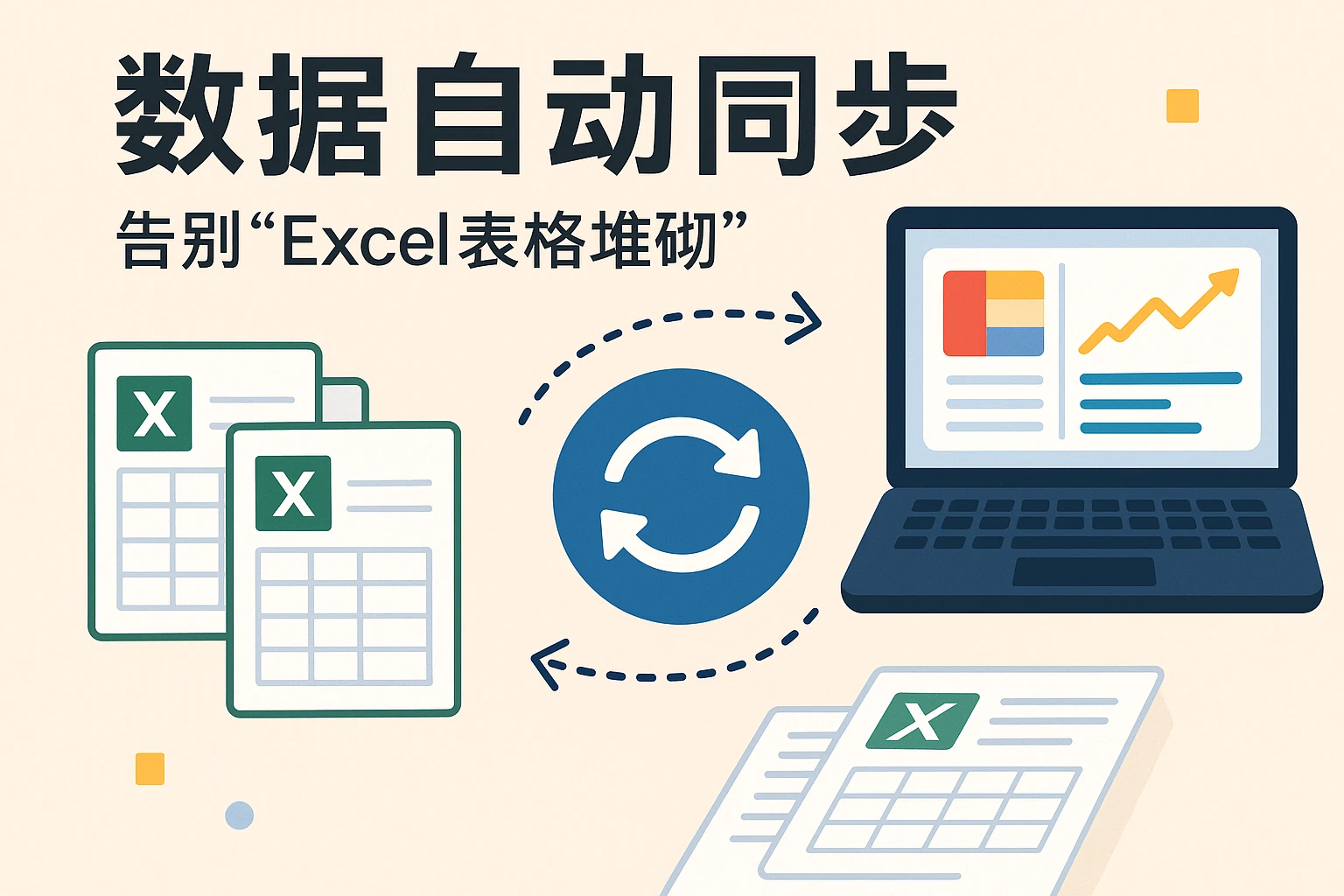 2. 数据自动同步：告别“Excel表格堆砌”