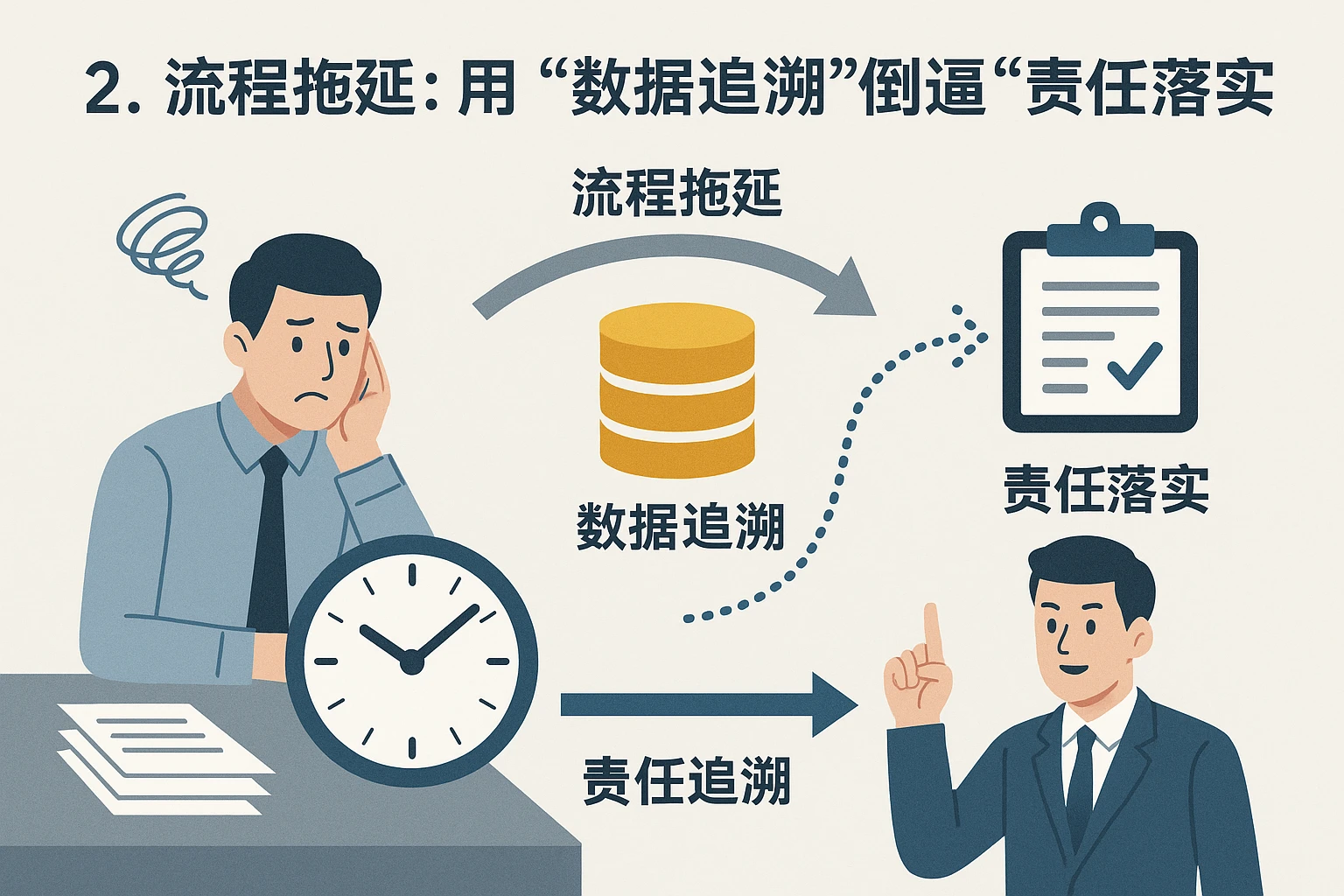 2. 流程拖延：用“数据追溯”倒逼“责任落实”