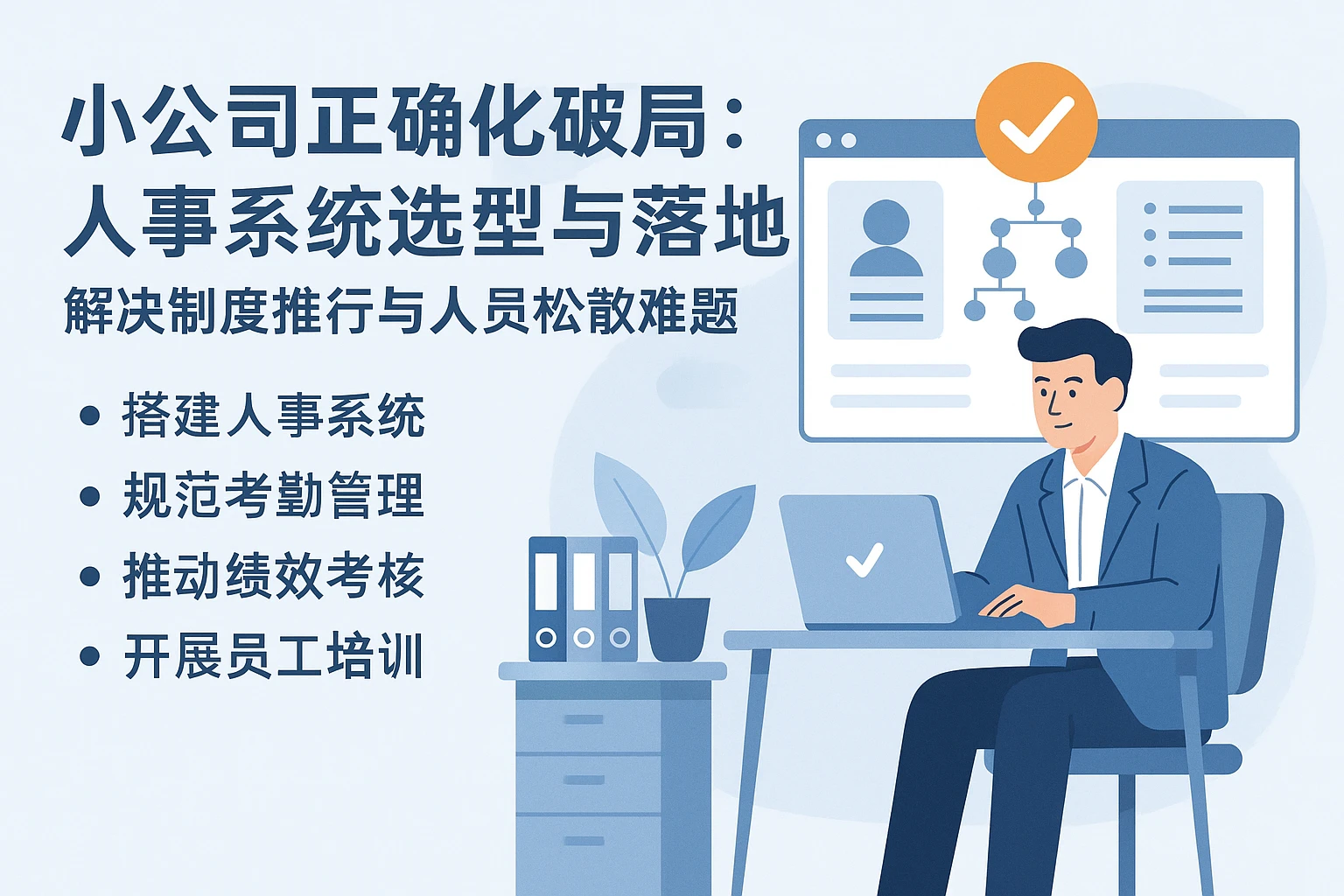 小公司正规化破局：人事系统选型与落地，解决制度推行与人员松散难题