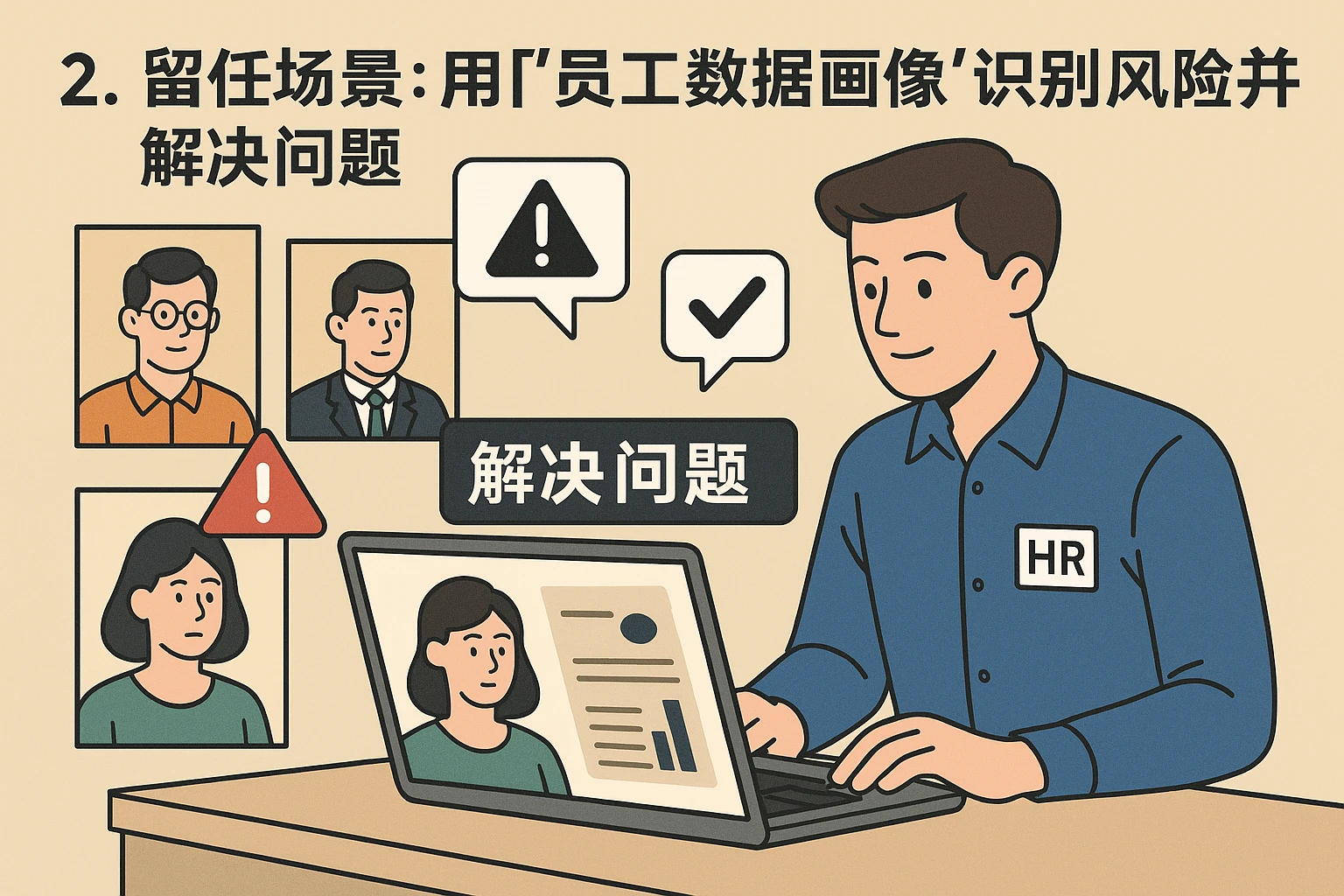 2. 留任场景：用“员工数据画像”识别风险并解决问题
