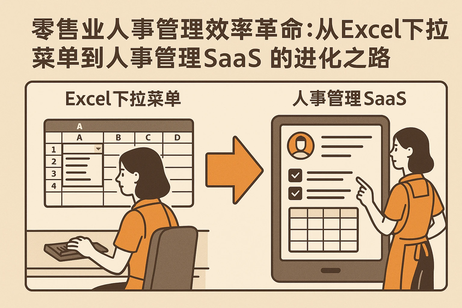 零售业人事管理效率革命：从Excel下拉菜单到人事管理SaaS的进化之路