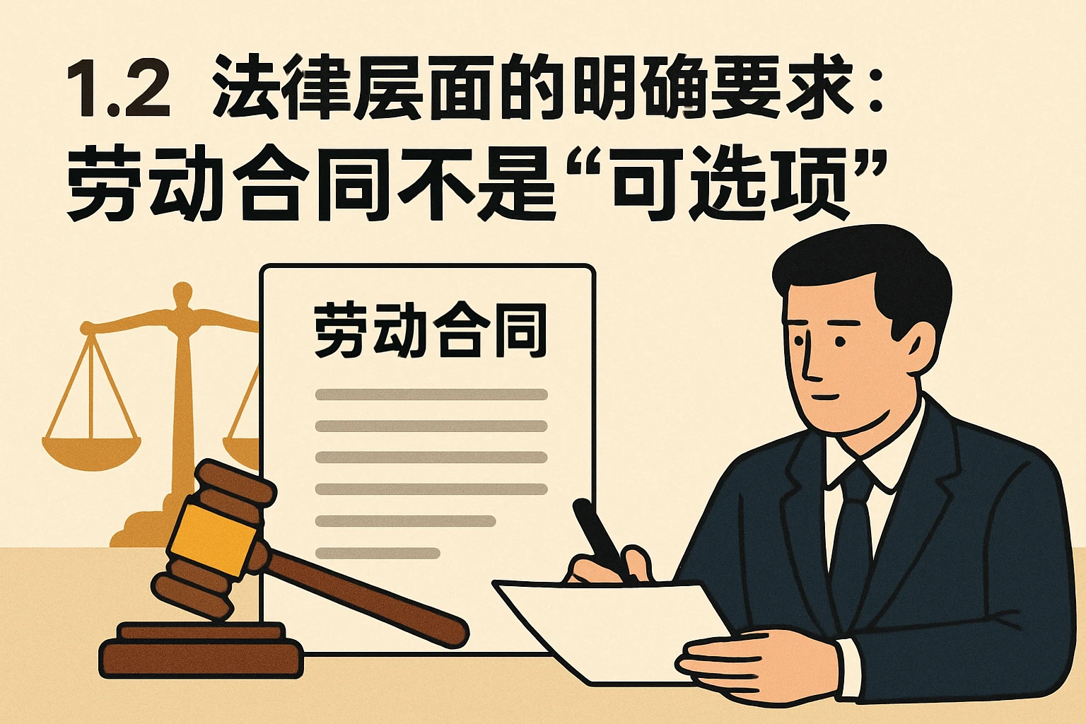 1.2 法律层面的明确要求：劳动合同不是“可选项”