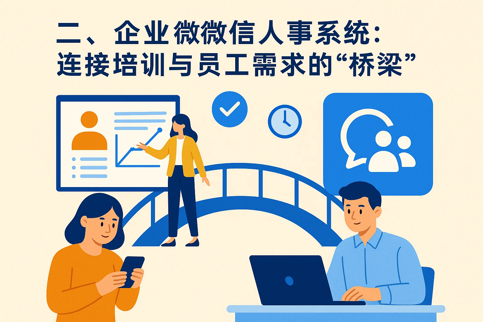 二、企业微信人事系统：连接培训与员工需求的“桥梁”
