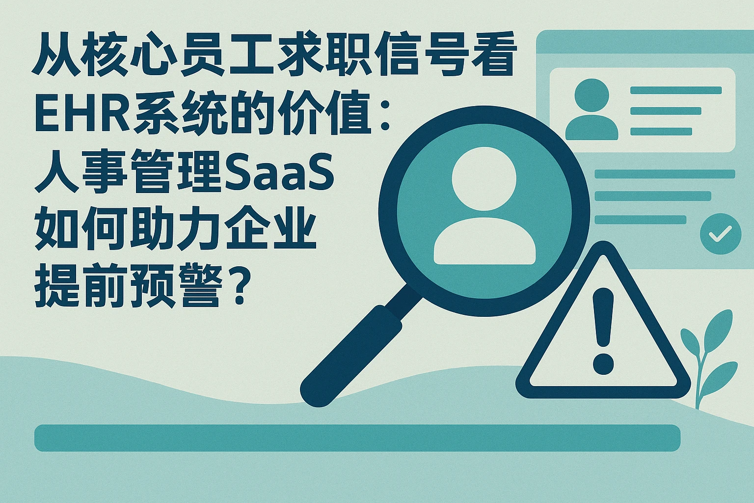 从核心员工求职信号看EHR系统的价值：人事管理SaaS如何助力企业提前预警？