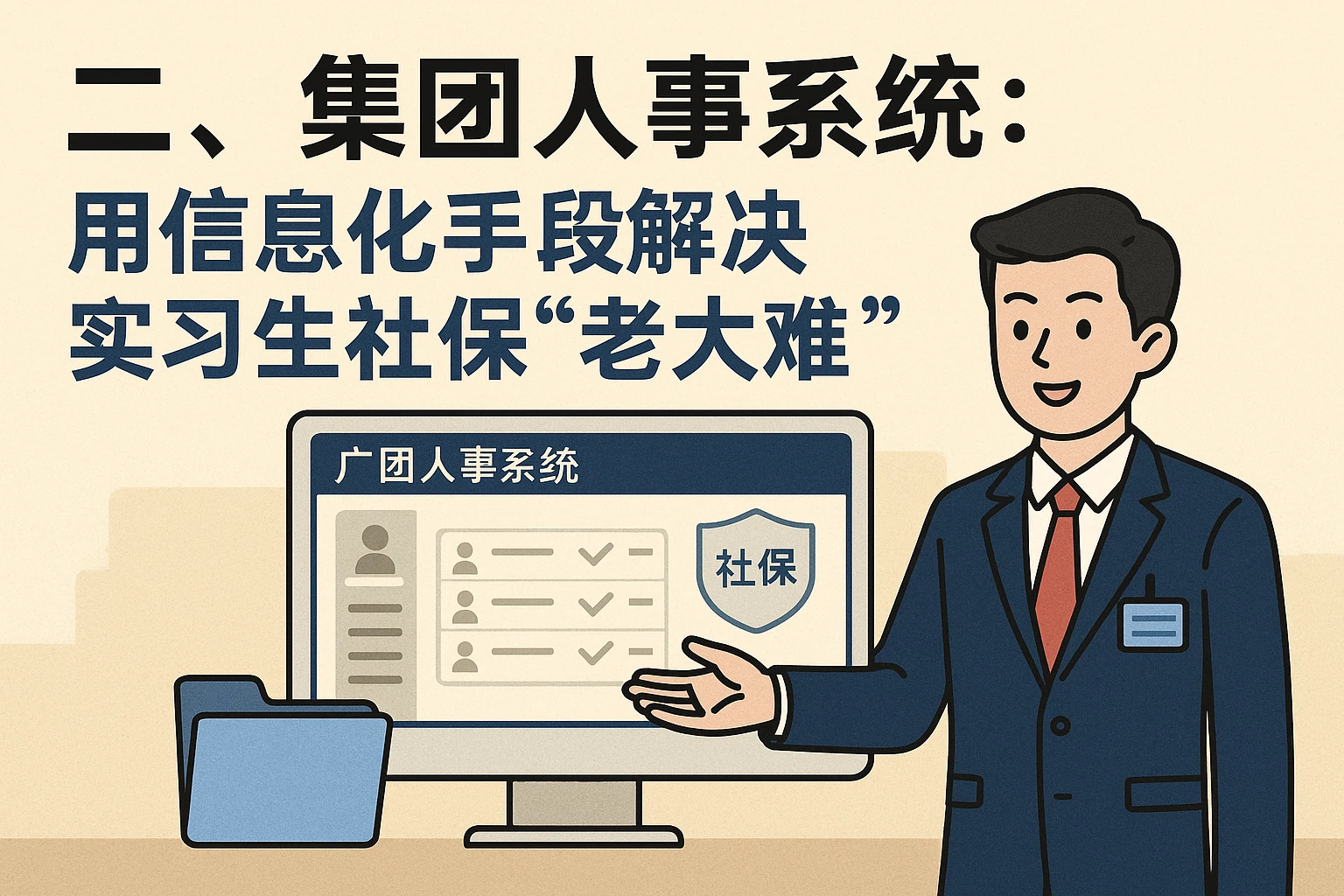 二、集团人事系统：用信息化手段解决实习生社保“老大难”