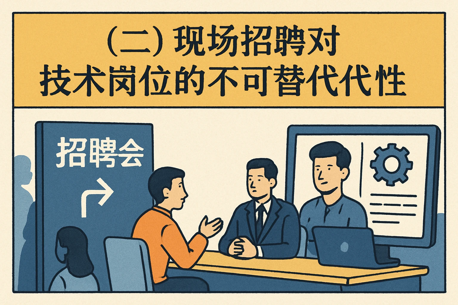 （二）现场招聘对技术岗位的不可替代性