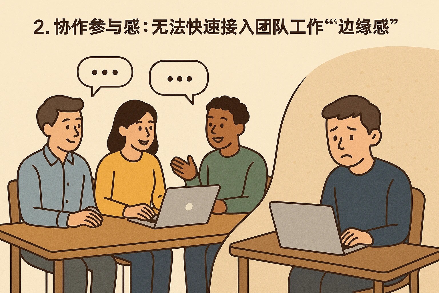 2. 协作参与感：无法快速接入团队工作的“边缘感”