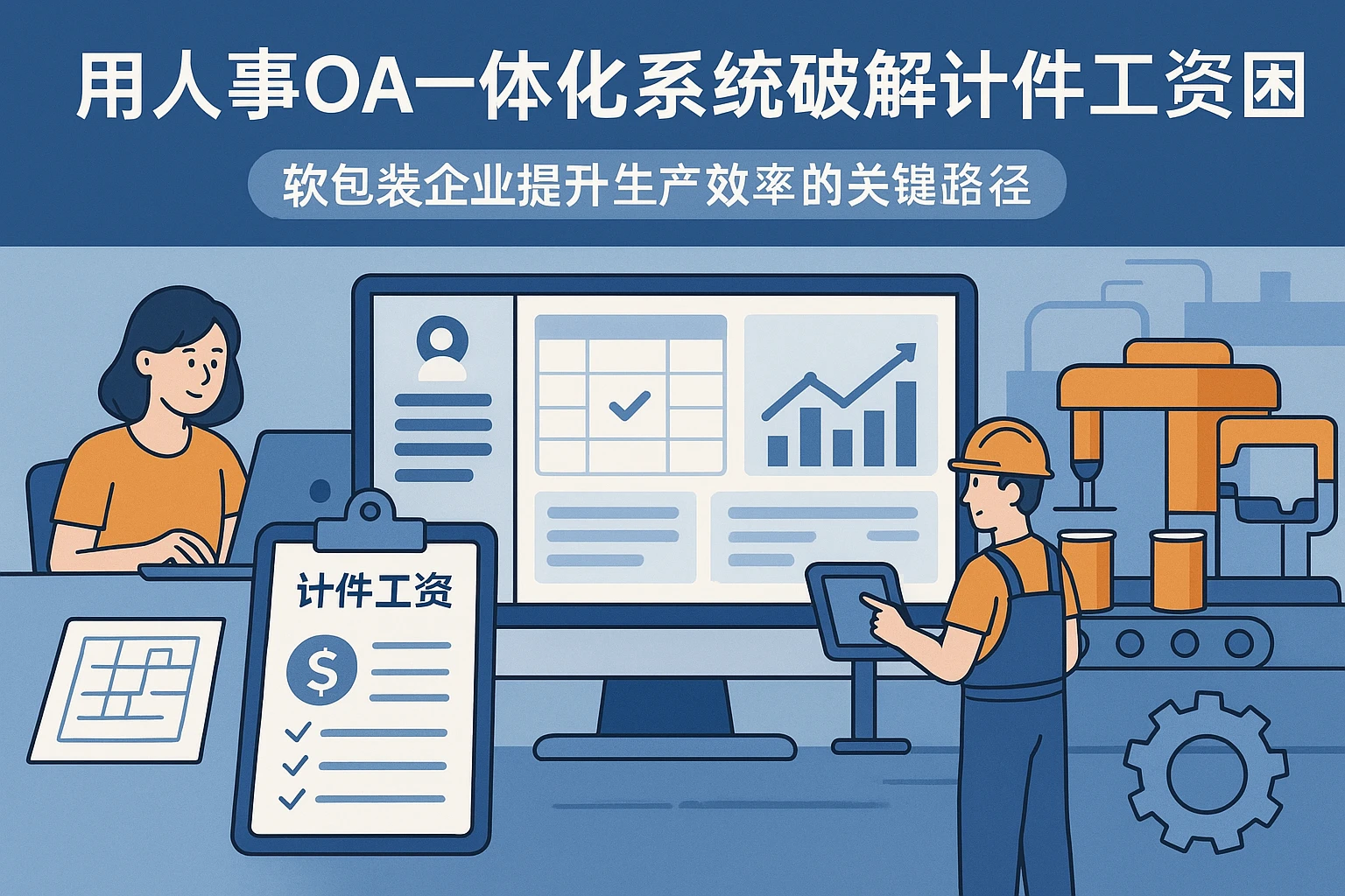 用人事OA一体化系统破解计件工资困局：软包装企业提升生产效率的关键路径