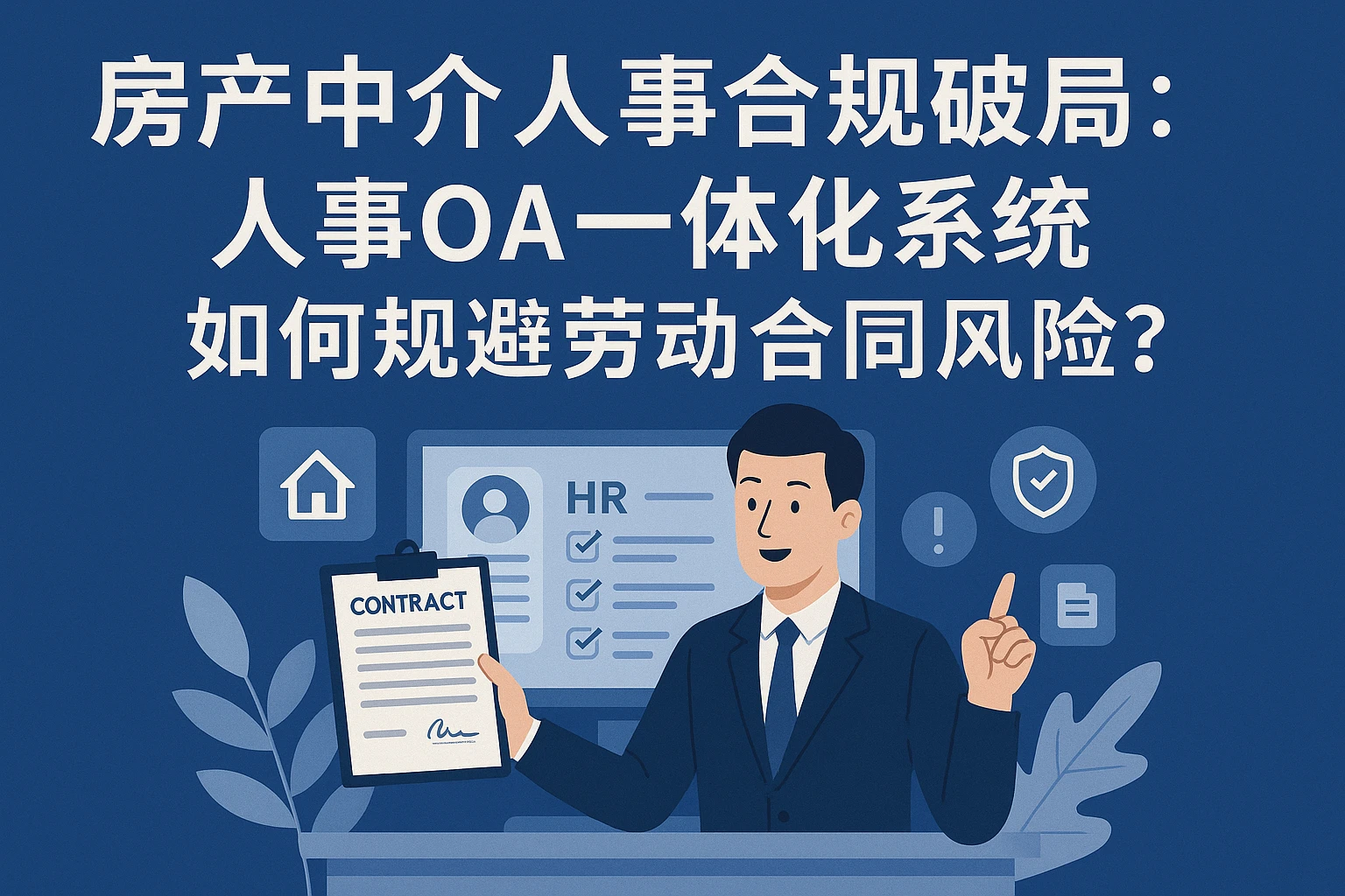 房产中介人事合规破局：人事OA一体化系统如何规避劳动合同风险？