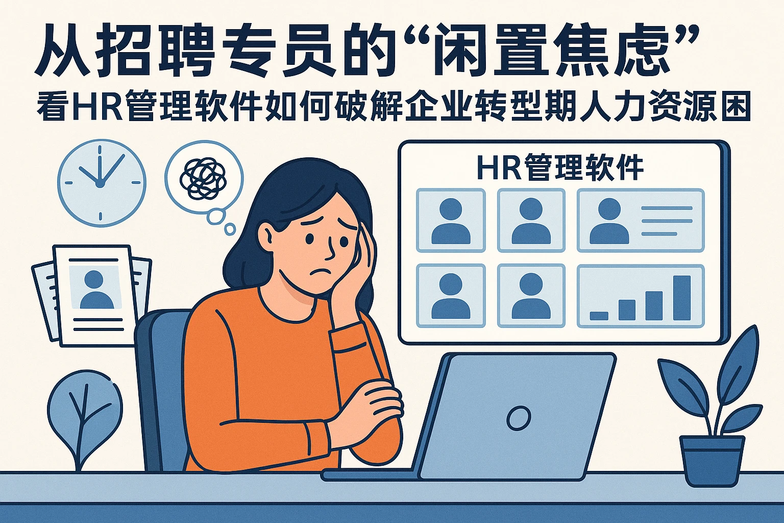 从招聘专员的“闲置焦虑”看HR管理软件如何破解企业转型期人力资源困局