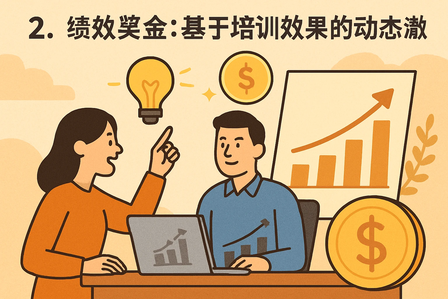 2. 绩效奖金：基于培训效果的动态激励