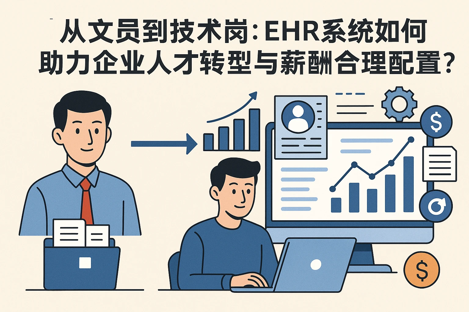 从文员到技术岗：EHR系统如何助力企业人才转型与薪酬合理配置？