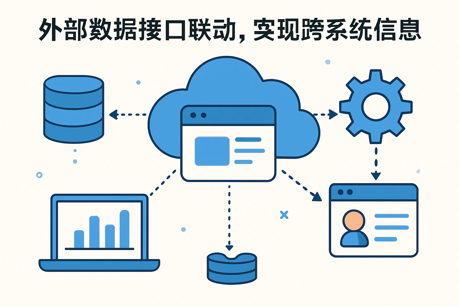 2. 外部数据接口联动，实现跨系统信息共享