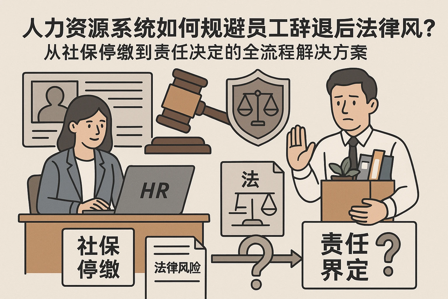 人力资源系统如何规避员工辞退后的法律风险？从社保停缴到责任界定的全流程解决方案