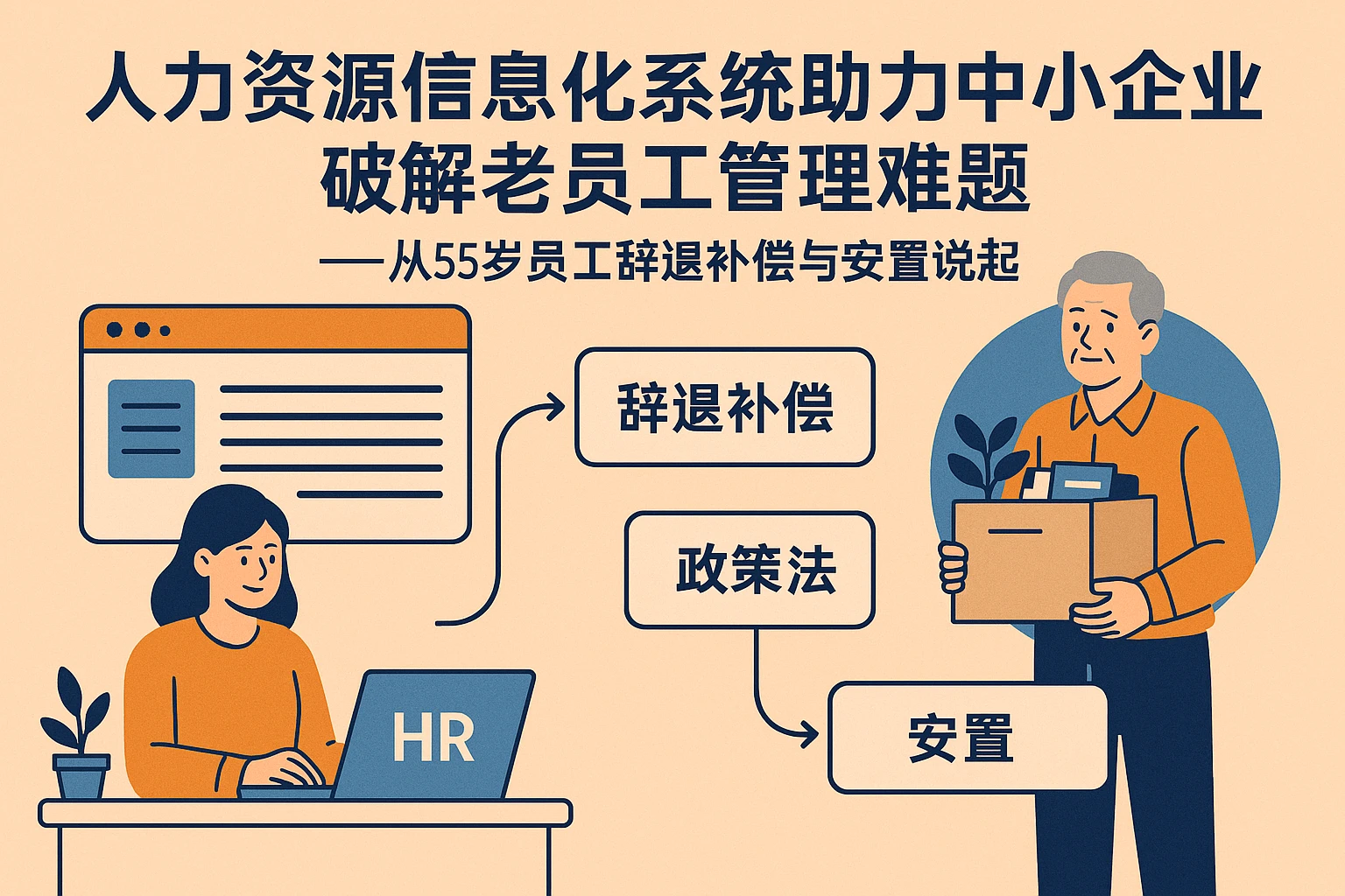 人力资源信息化系统助力中小企业破解老员工管理难题——从55岁员工辞退补偿与安置说起
