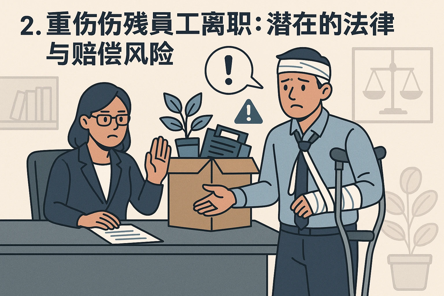 2. 重伤伤残员工离职：潜在的法律与赔偿风险