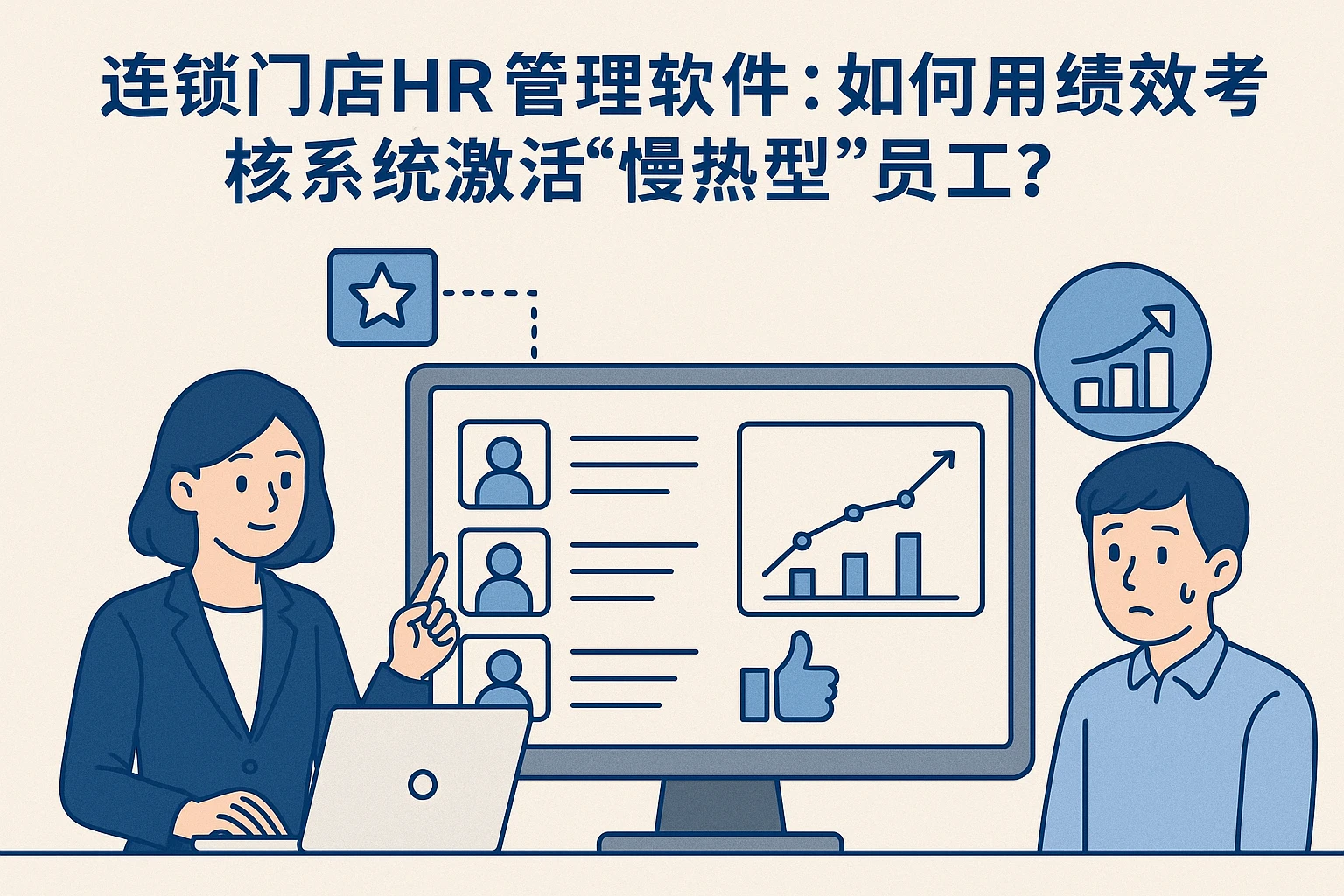 连锁门店HR管理软件：如何用绩效考核系统激活“慢热型”员工？