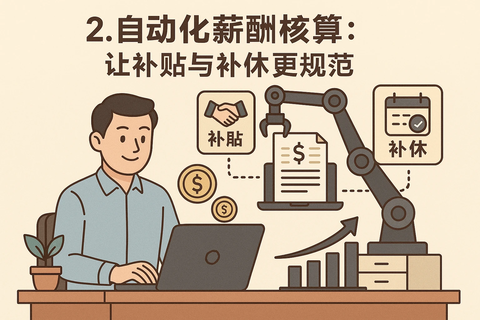2. 自动化薪酬核算：让补贴与补休更规范