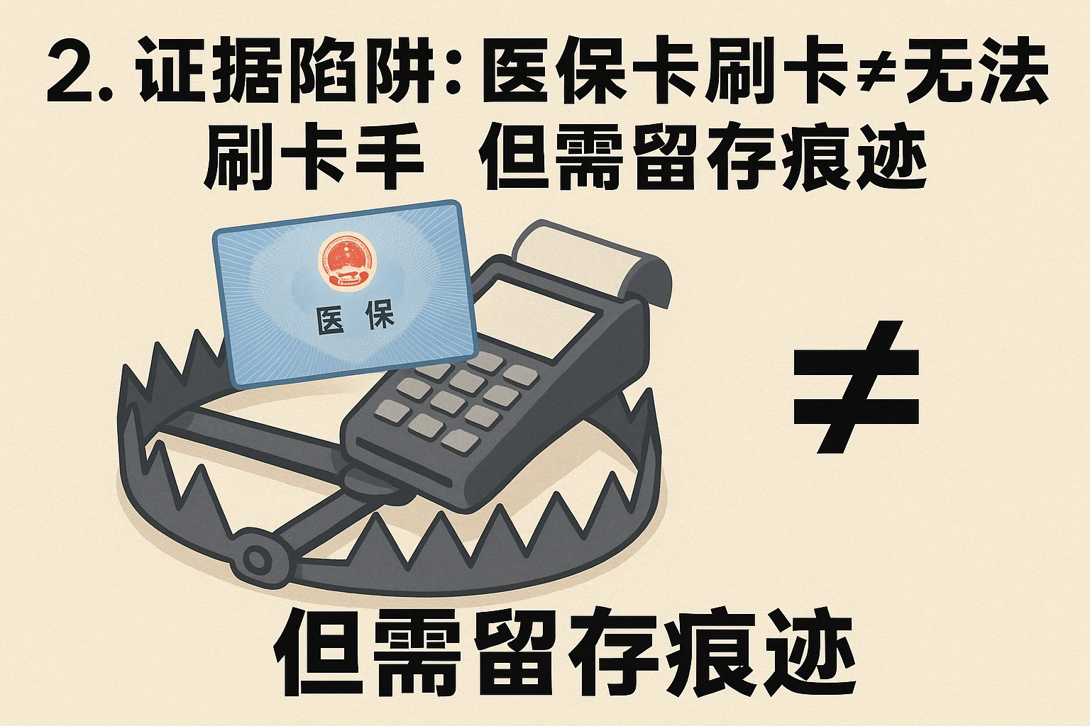2. 证据陷阱：医保卡刷卡≠无法申报，但需留存痕迹