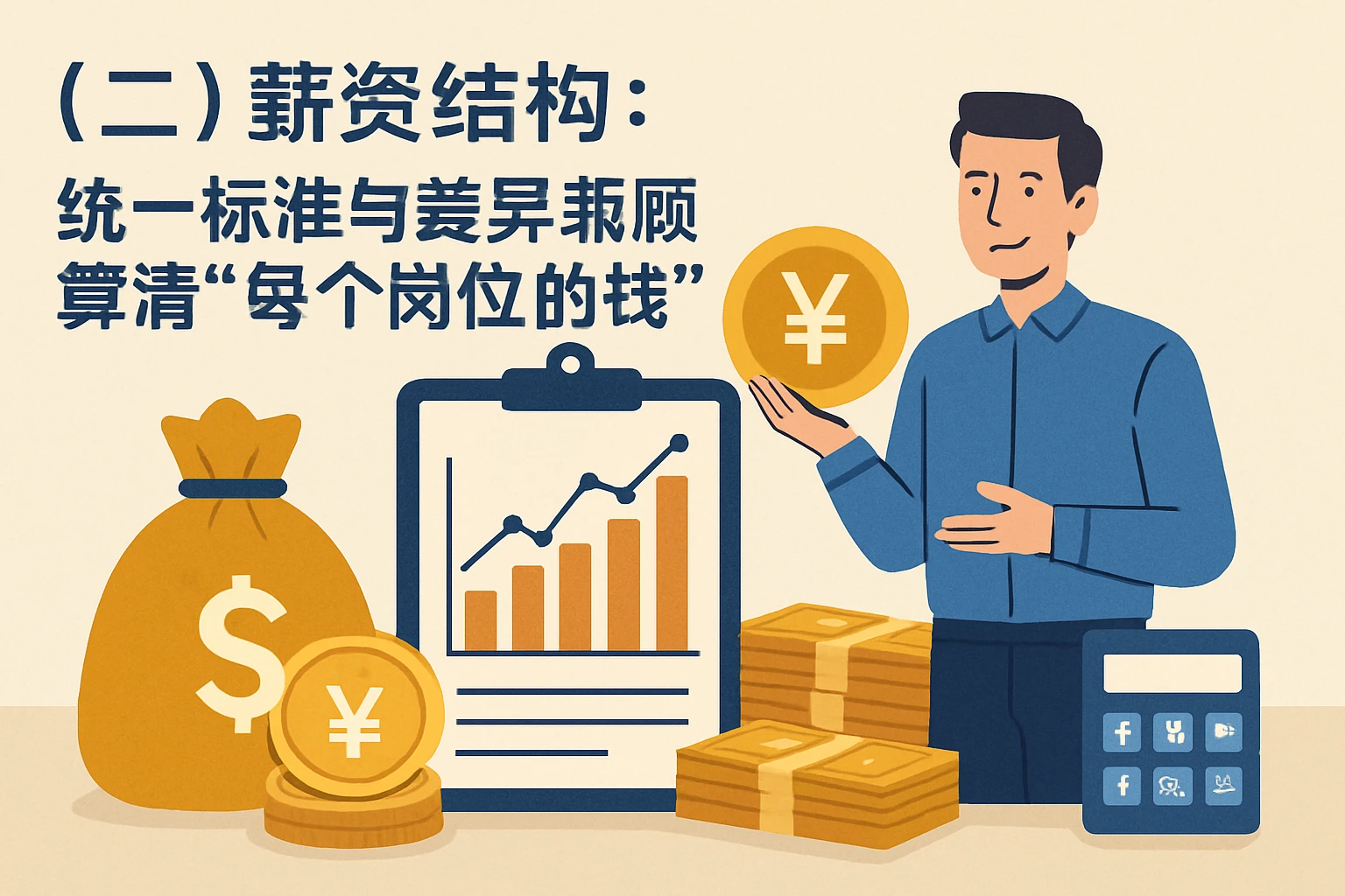 （二）薪资结构：统一标准与差异兼顾，算清“每个岗位的钱”