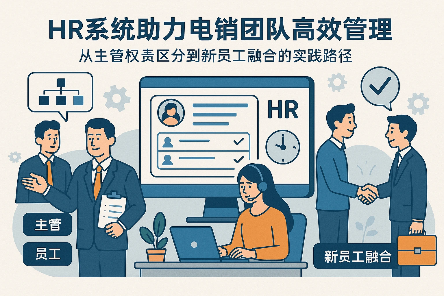 HR系统助力电销团队高效管理：从主管权责区分到新员工融合的实践路径