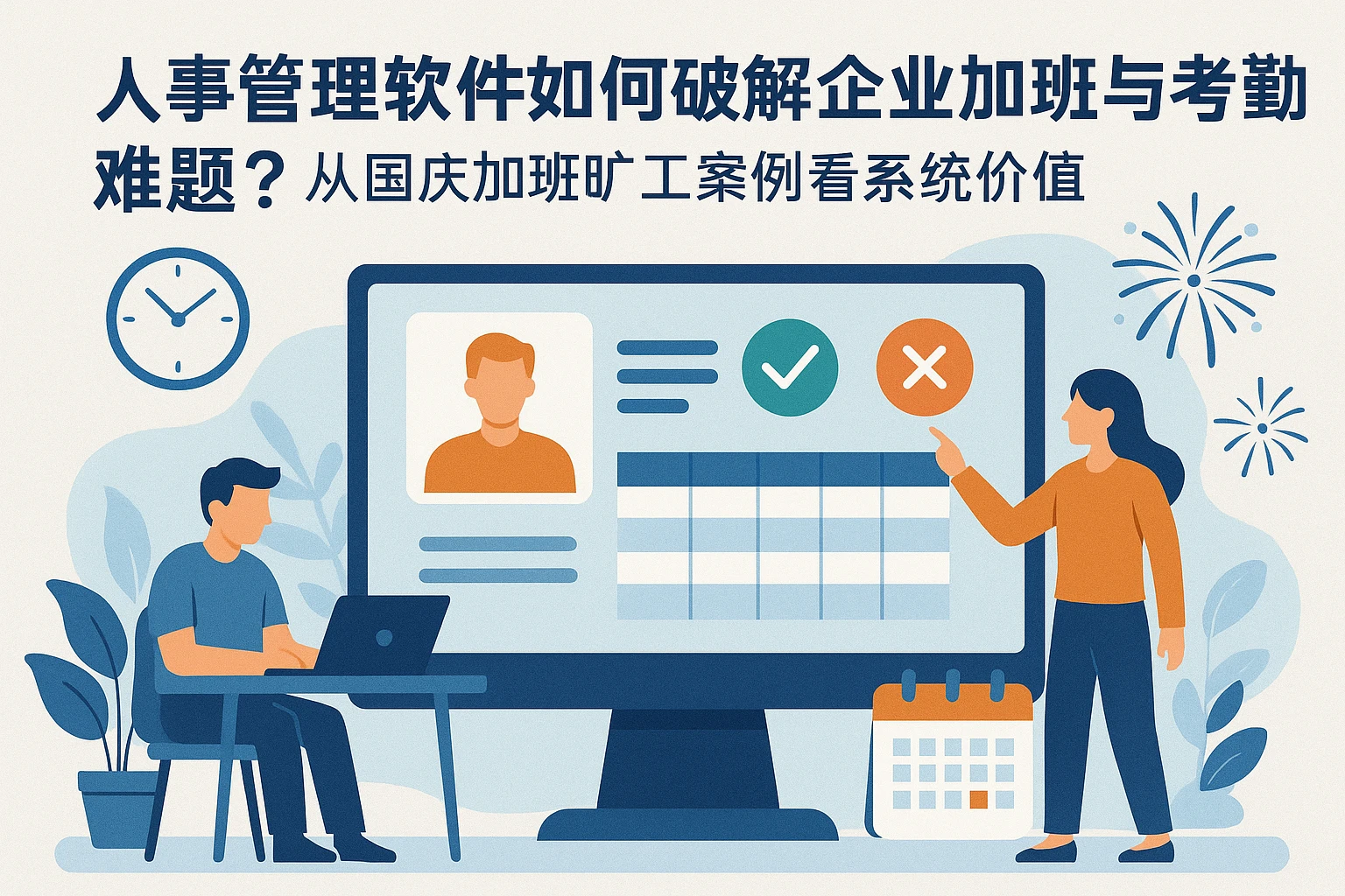 人事管理软件如何破解企业加班与考勤难题？从国庆加班旷工案例看系统价值