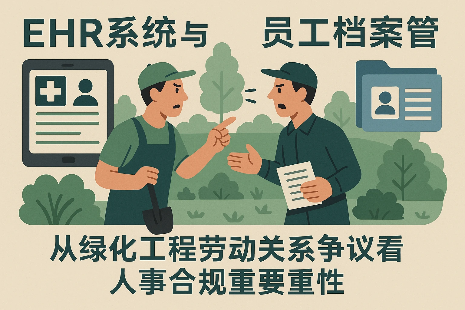 EHR系统与员工档案管理：从绿化工程劳动关系争议看人事合规的重要性