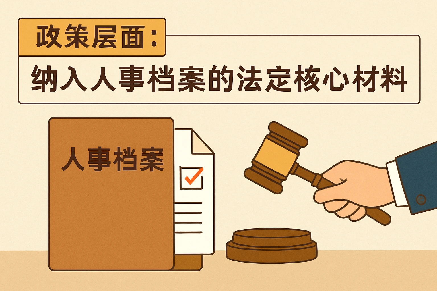 1. 政策层面：纳入人事档案的法定核心材料