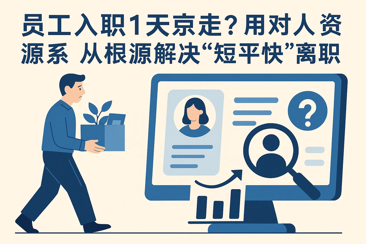 员工入职1天就走？用对人力资源系统，从根源解决“短平快”离职问题