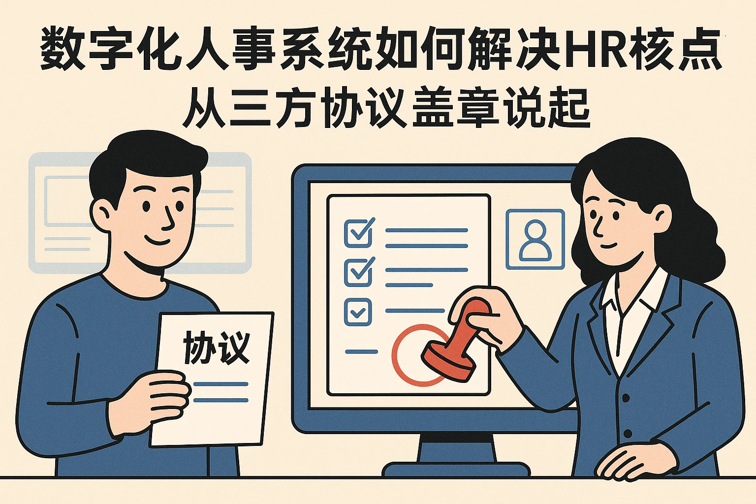 数字化人事系统如何解决HR核心痛点？从三方协议盖章说起