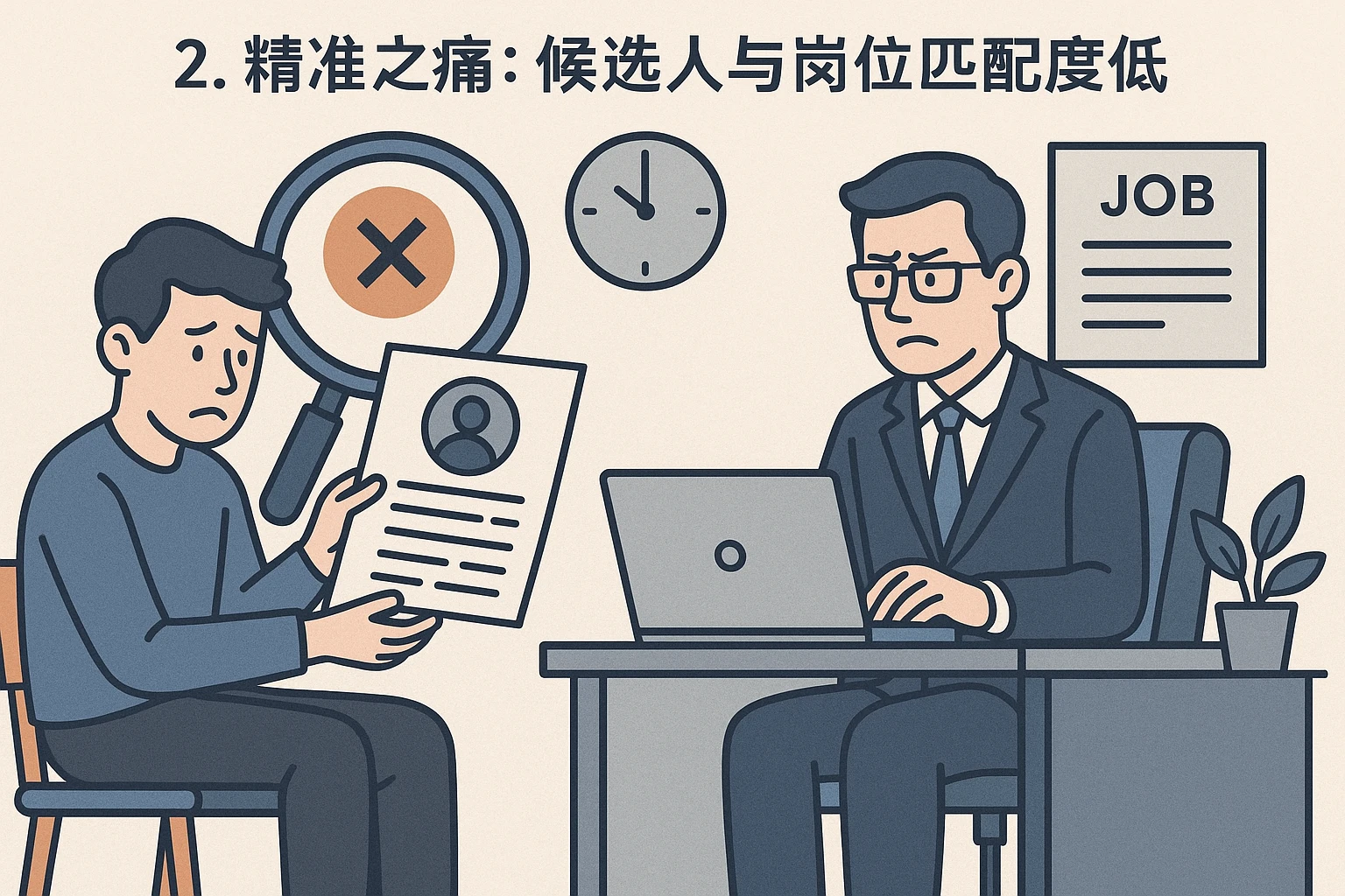 2. 精准之痛：候选人与岗位匹配度低
