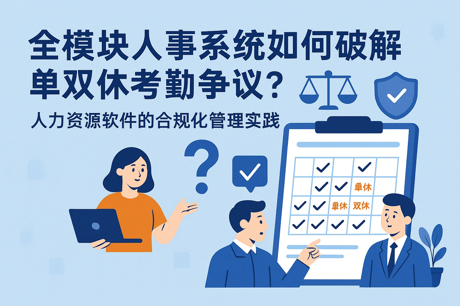 全模块人事系统如何破解单双休考勤争议？人力资源软件的合规化管理实践