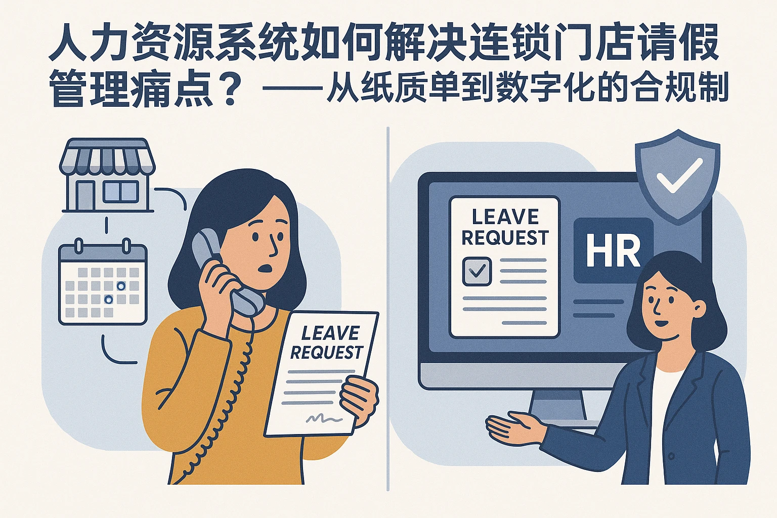 人力资源系统如何解决连锁门店请假管理痛点？——从纸质单到数字化的合规转型