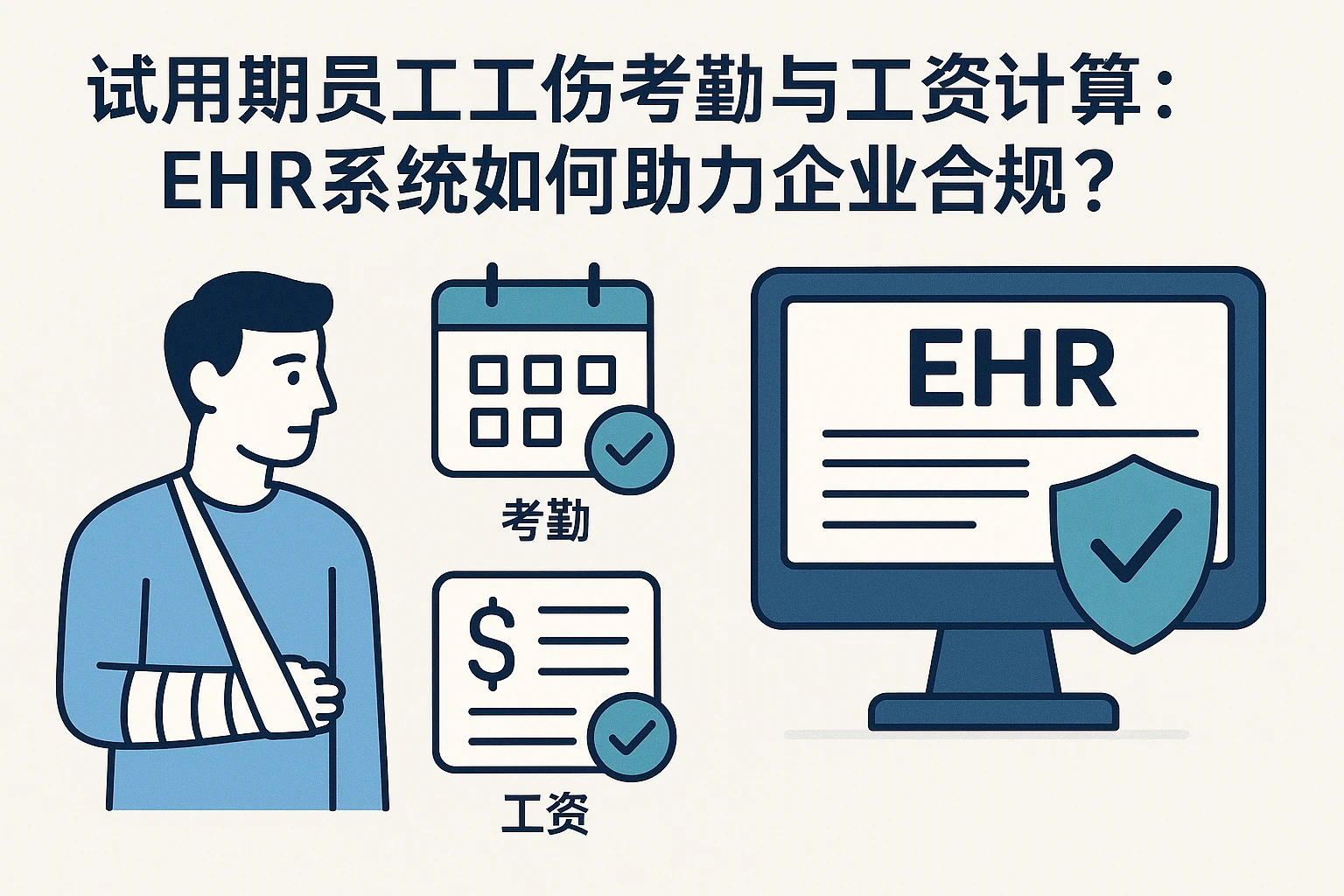 试用期员工工伤考勤与工资计算：EHR系统如何助力企业合规？
