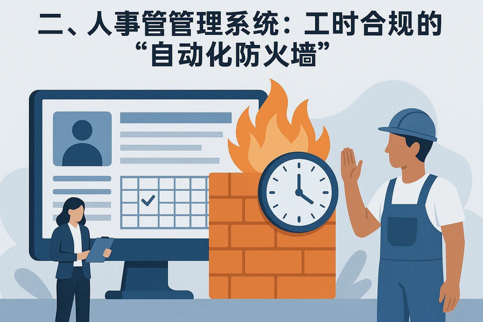 二、人事管理系统：工时合规的“自动化防火墙”