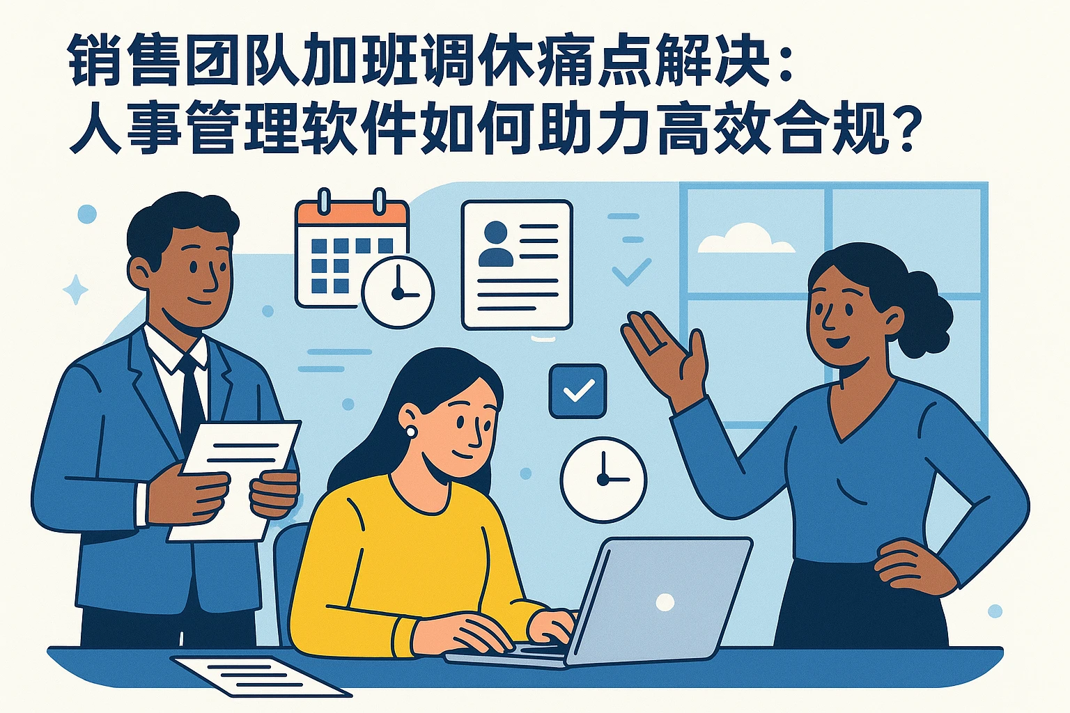 销售团队加班调休痛点解决：人事管理软件如何助力高效合规？