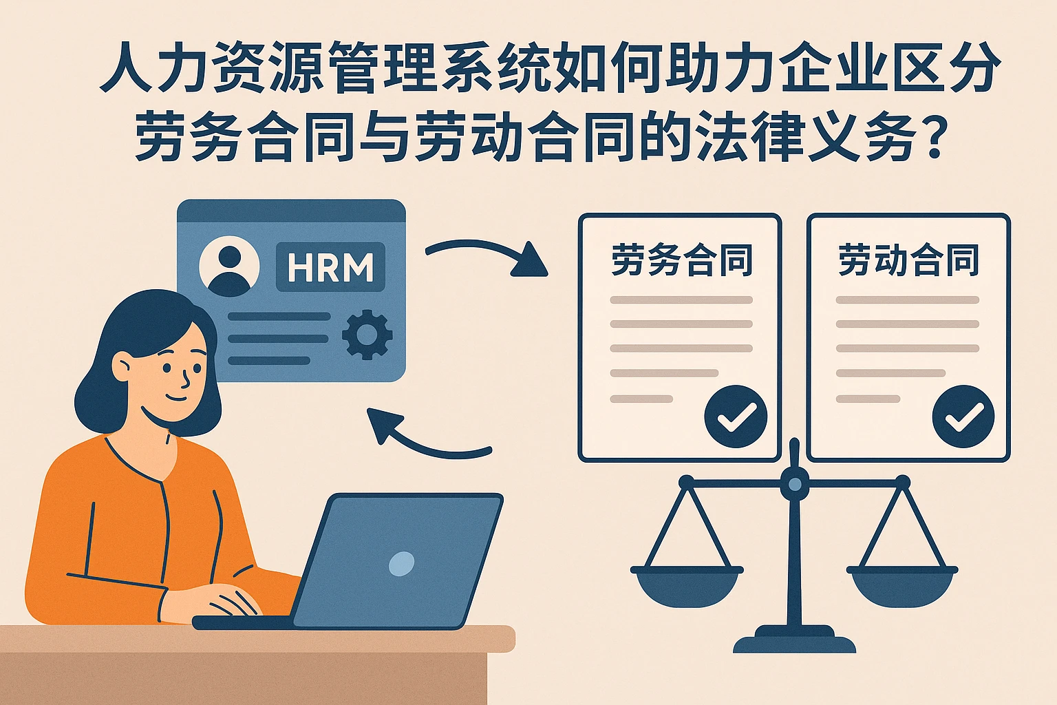 人力资源管理系统如何助力企业区分劳务合同与劳动合同的法律义务？