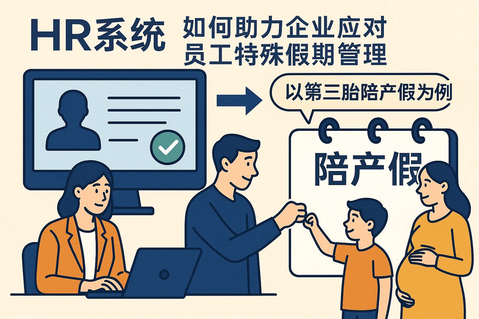HR系统如何助力企业应对员工特殊假期管理——以第三胎陪产假为例