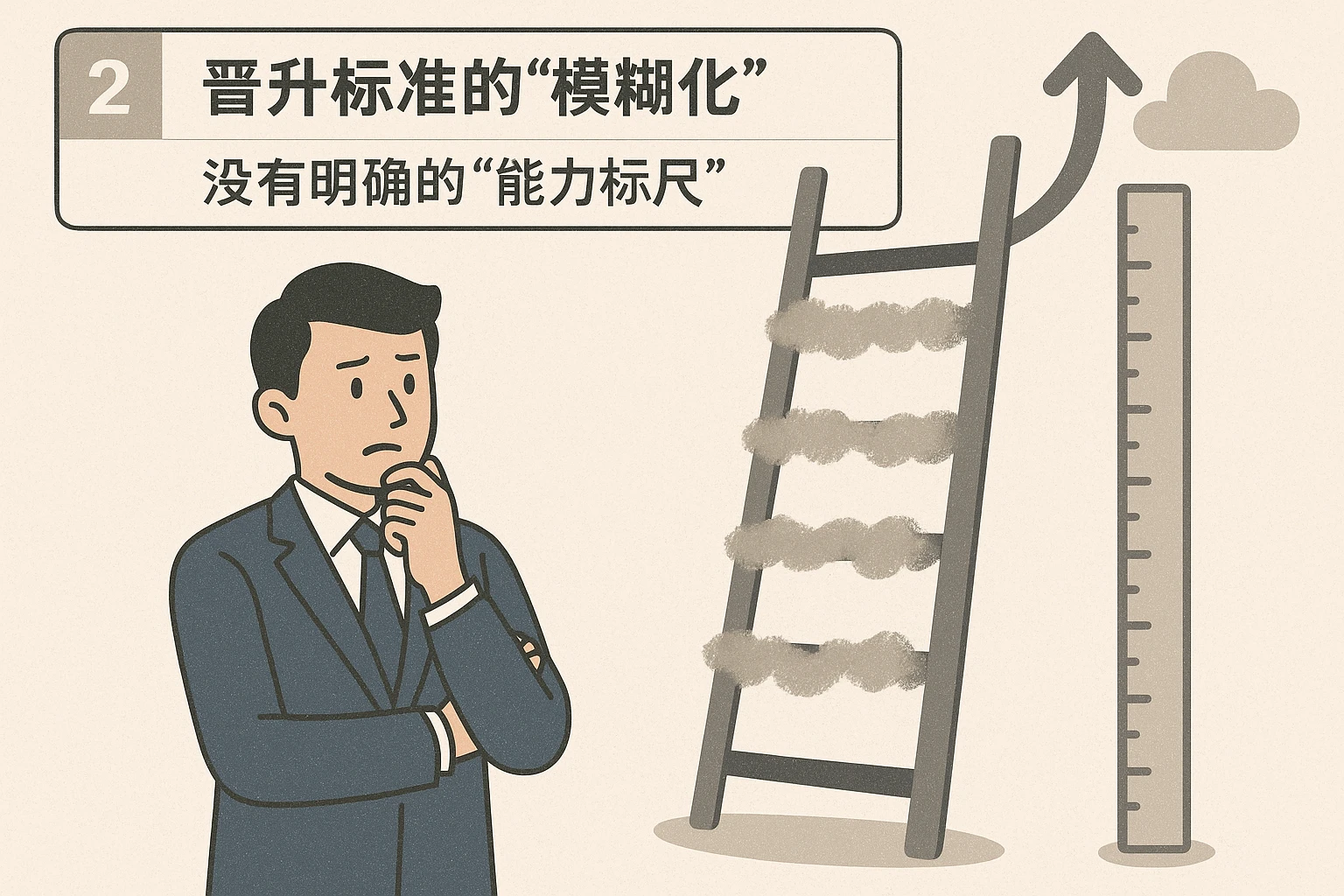 2. 晋升标准的“模糊化”：没有明确的“能力标尺”