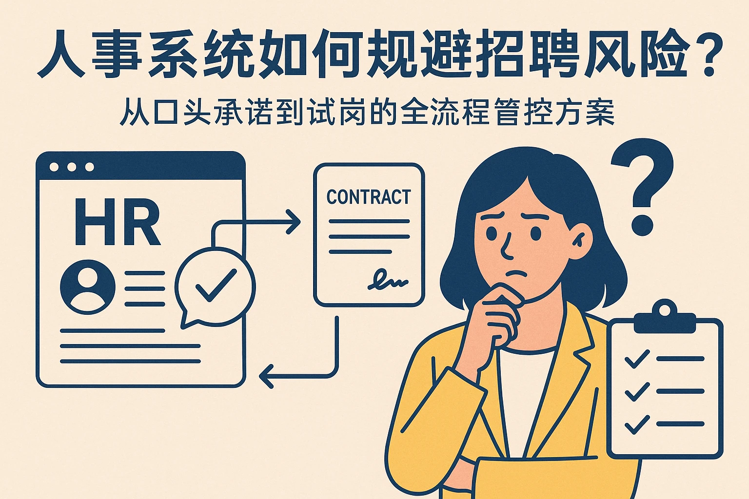 人事系统如何规避招聘风险？从口头承诺到试岗的全流程管控方案