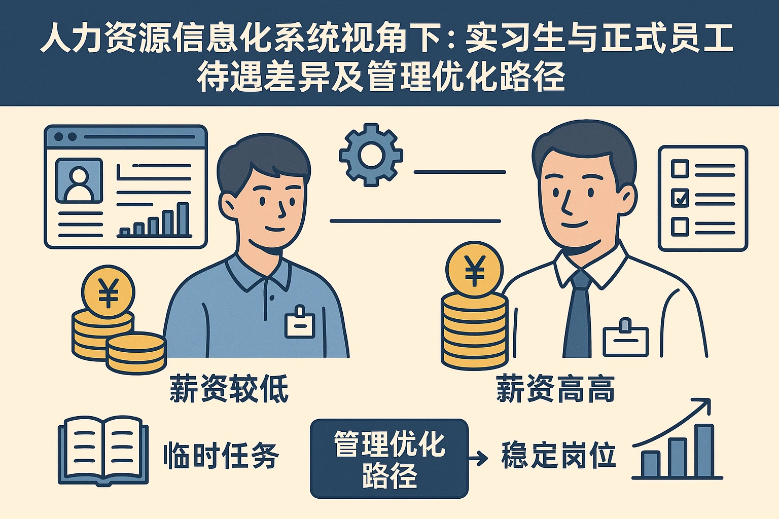 人力资源信息化系统视角下：实习生与正式员工待遇差异及管理优化路径