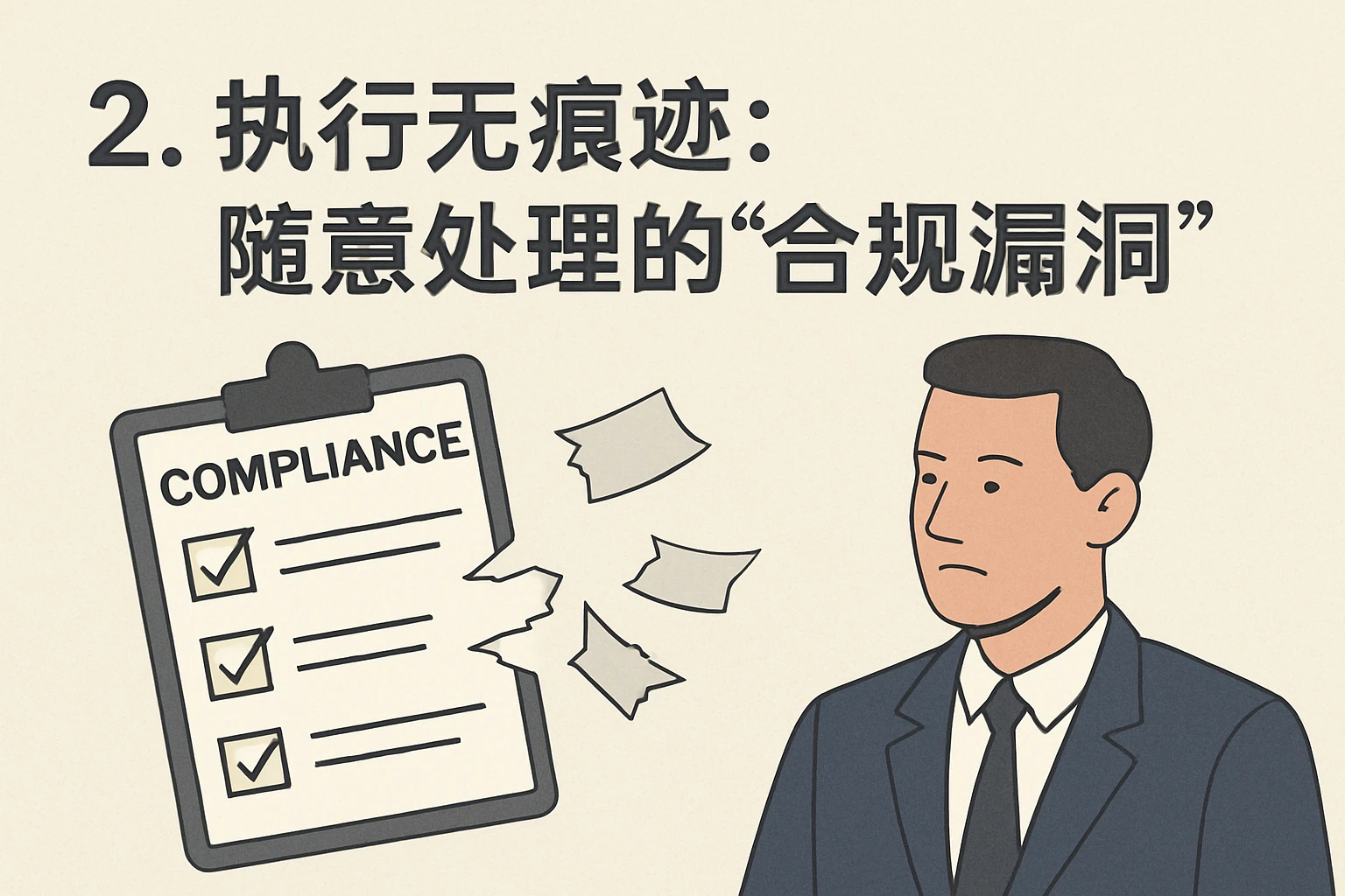 2. 执行无痕迹：随意处理的“合规漏洞”