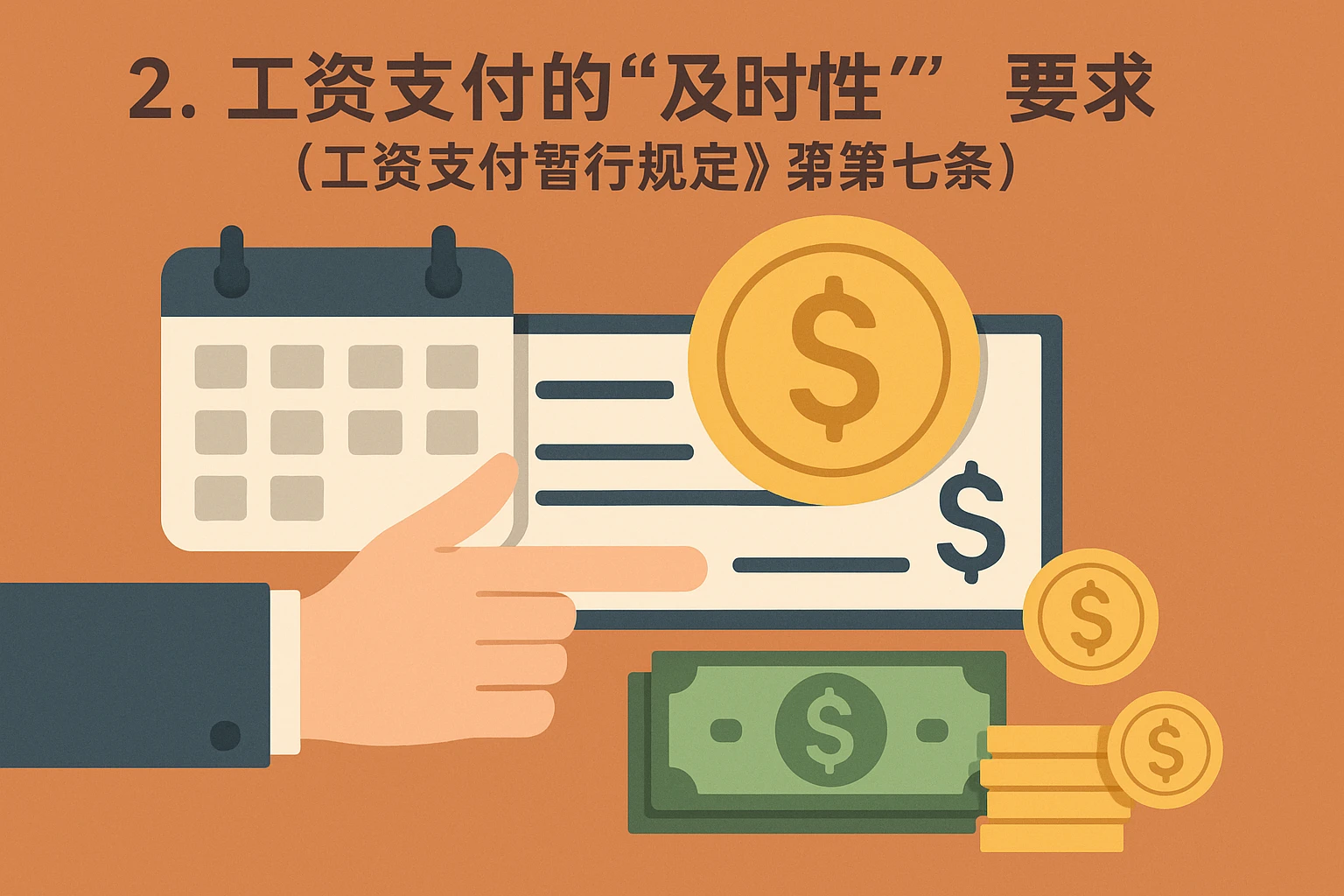2. 工资支付的“及时性”要求（《工资支付暂行规定》第七条）