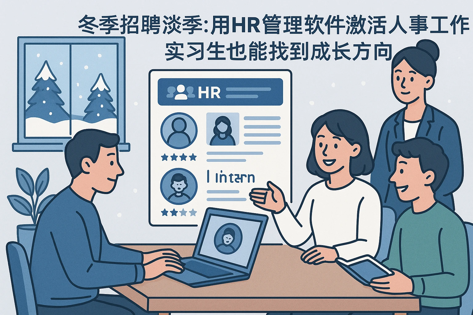 冬季招聘淡季：用HR管理软件激活人事工作，实习生也能找到成长方向