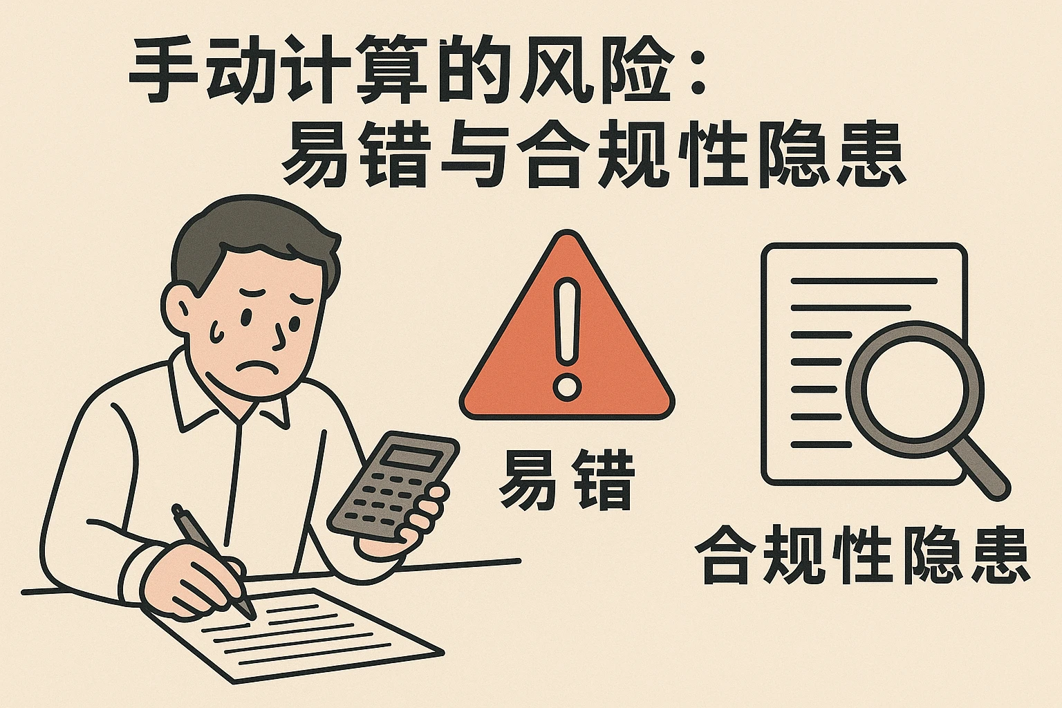 1.2 手动计算的风险：易错与合规性隐患