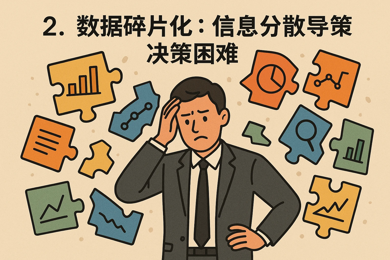 2. 数据碎片化：信息分散导致决策困难