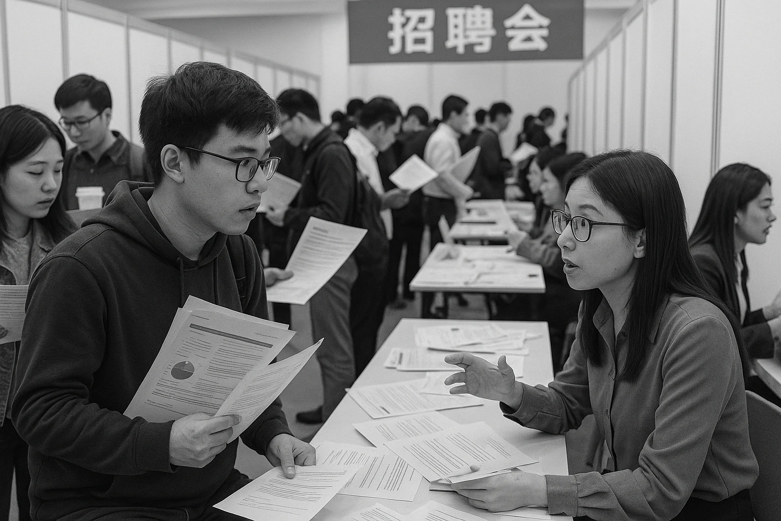 2. 双选会现场：信息收集零散，沟通效率低下